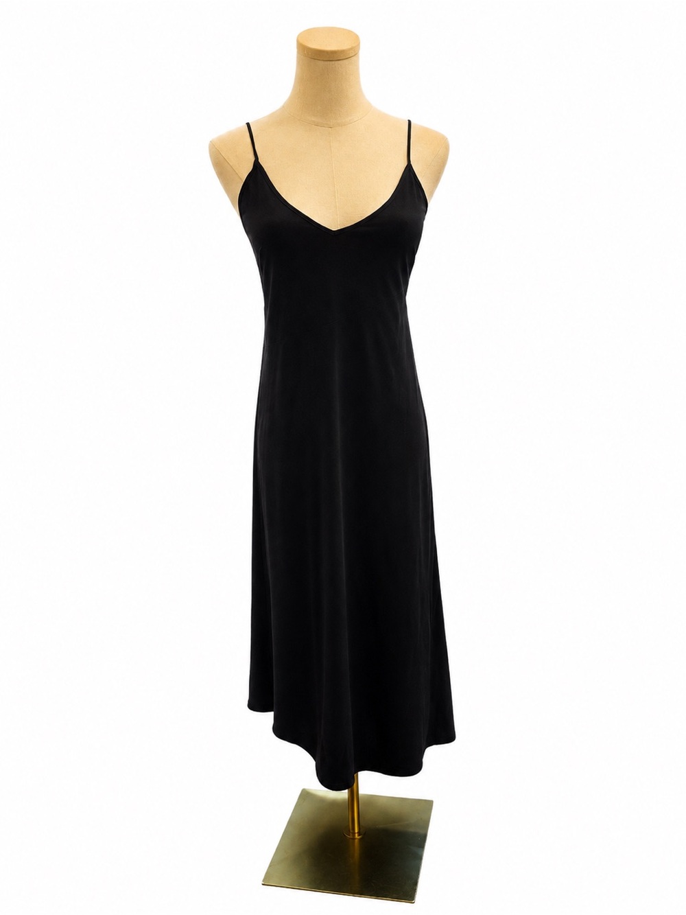 Zara Collection Women’s Small Black Asymmetrical Midi Slip Dress
